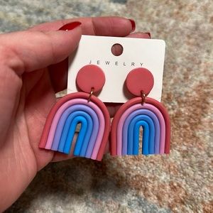 Rainbow drop earrings